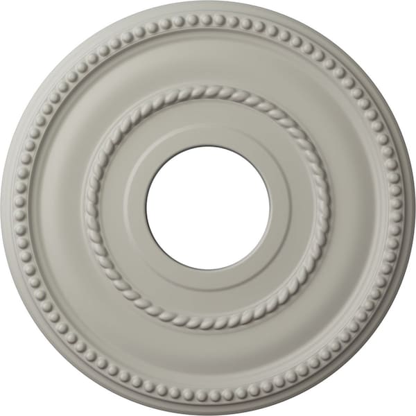 Ekena Millwork Valeriano Ceiling Medallion (Fits Canopies up to 6 1/4"), 12 1/8"OD x 3 5/8"ID x 3/4"P, Pot of Cream CM12VAPCF - main